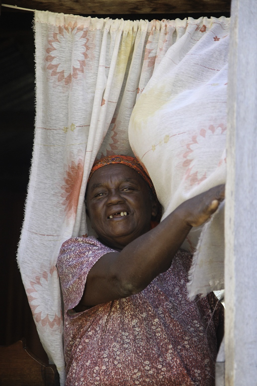 woman in window